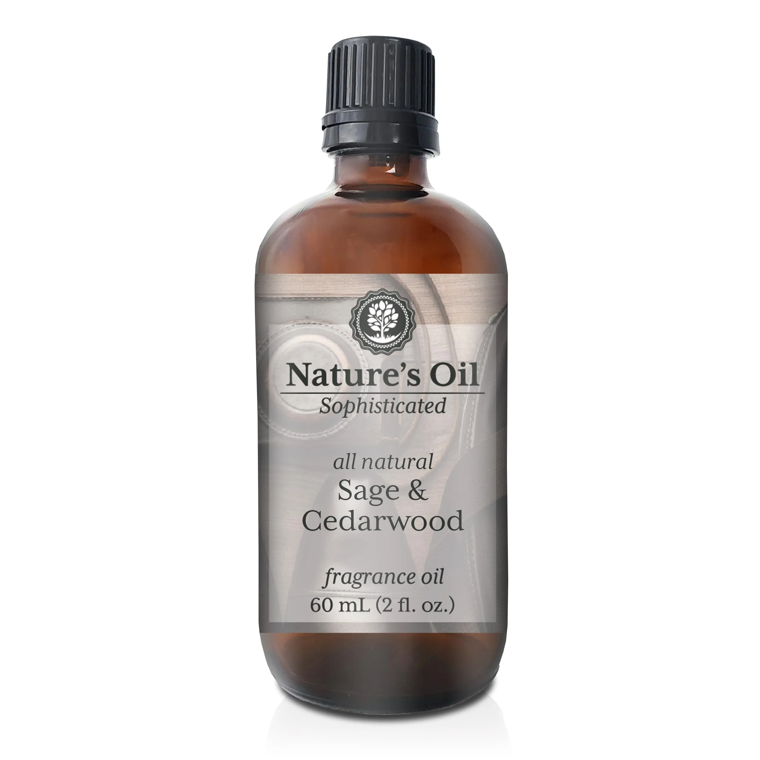 Nature's Oil 100% Natural Sage and Cedarwood Fragrance Oil, 60mL, Vegan, Cruelty-Free, Phthalate-Free