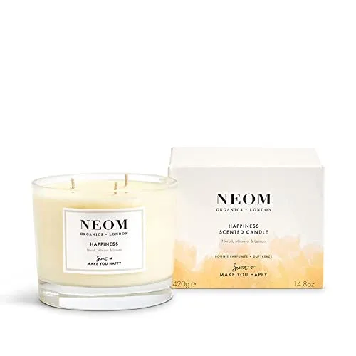 NEOM Happiness Scented Candle, 3 Wick