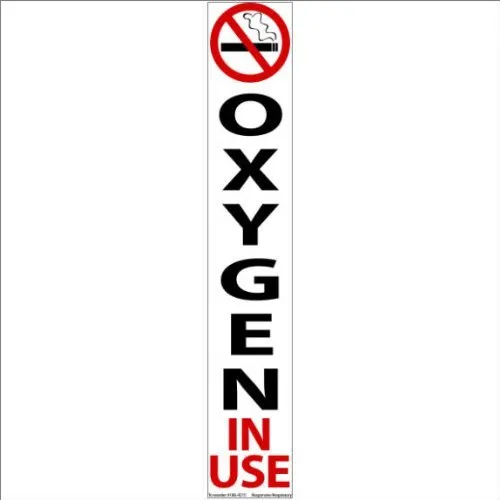 No Smoking Oxygen In Use Magnet - 5 Pack, 8' x 2'