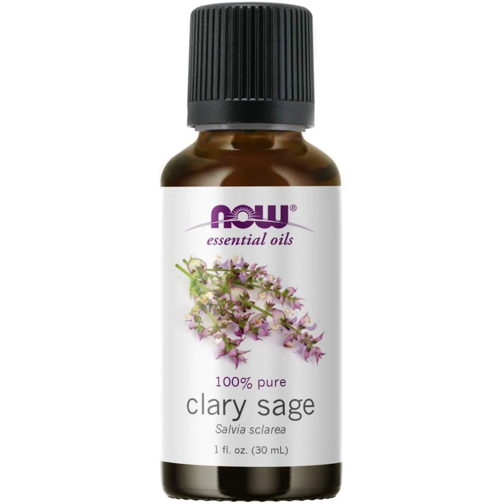 NOW Essential Oils Clary Sage Oil 100% Pure Vegan Aromatherapy 1 Fl Oz