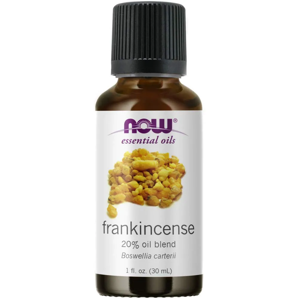 NOW Essential Oils Frankincense Blend 20% Pure Oil in Jojoba, Centering Aromatherapy, 1-Ounce