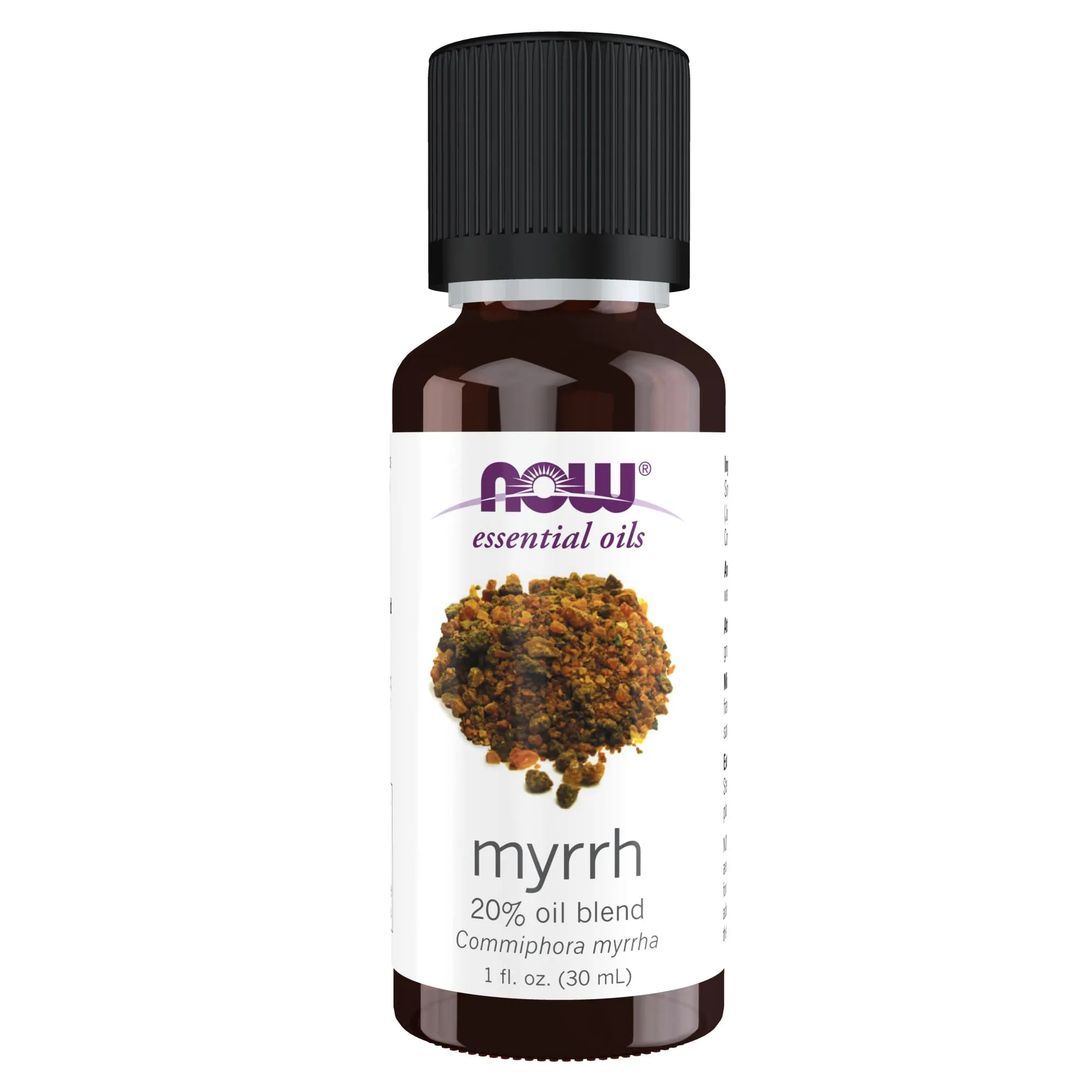 NOW Essential Oils Myrrh Oil Blend, 100% Pure Meditative Aromatherapy, 1-Ounce, Vegan