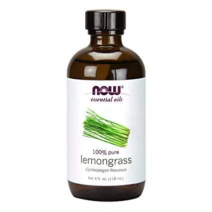 NOW Solutions Lemongrass Essential Oil 4-Ounce - Pure Aromatherapy Oil for Relaxation