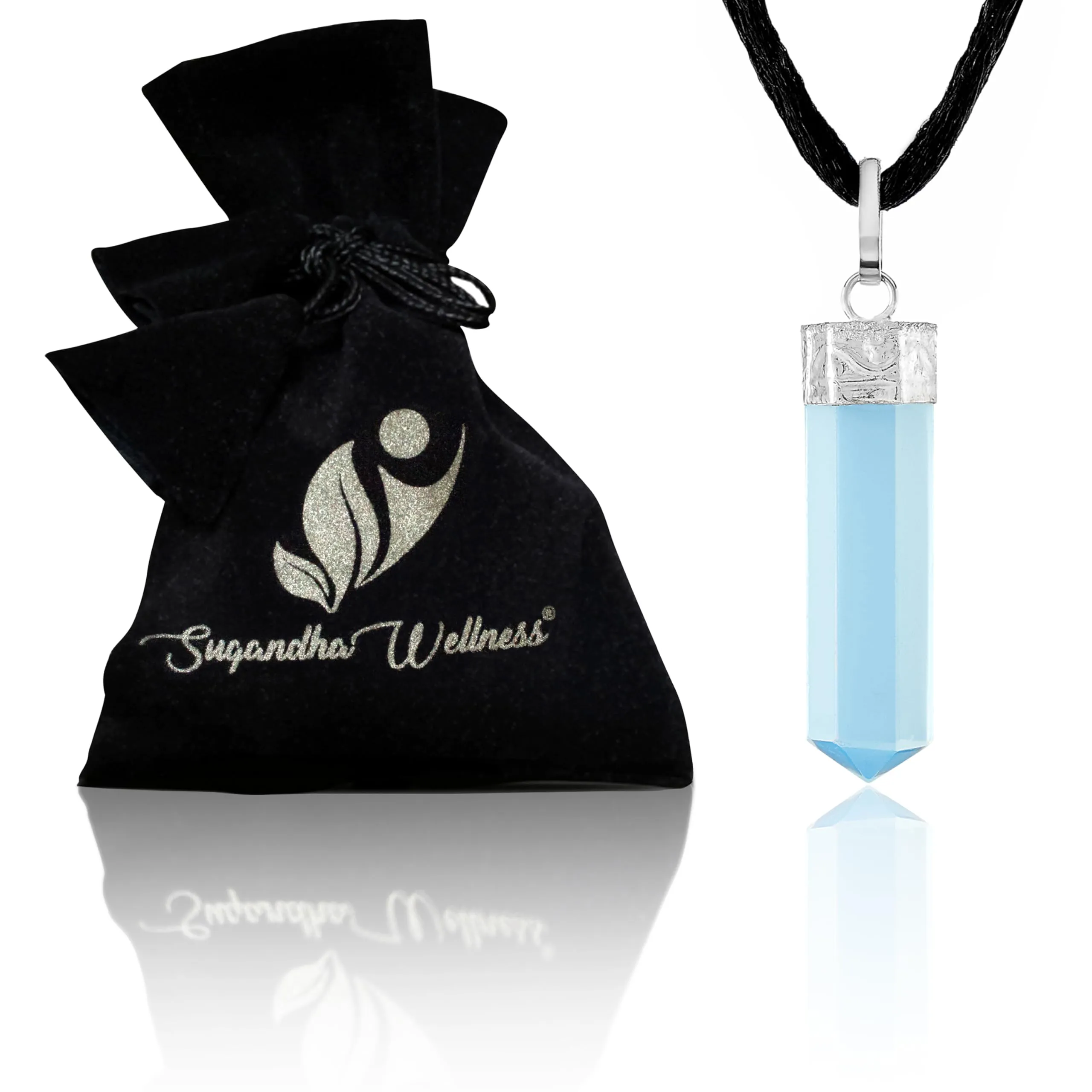 Opalite Healing Crystal Necklace - Hope, Creativity & Joy