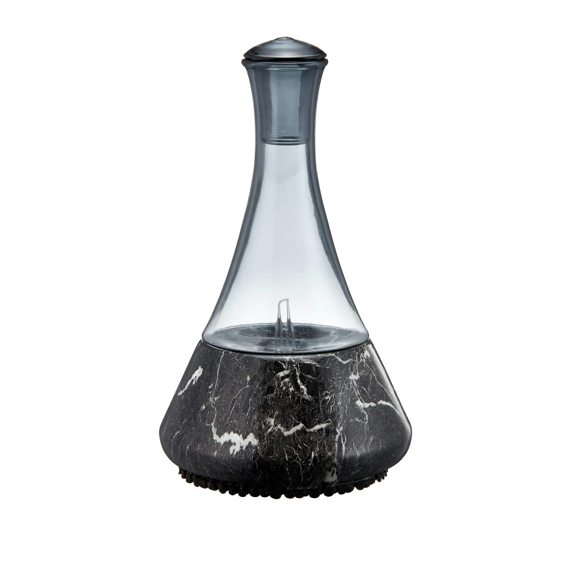 Opulence Nebulizing Essential Oil Diffuser - Black Marble Ceramic Base & Hand-Blown Glass Design