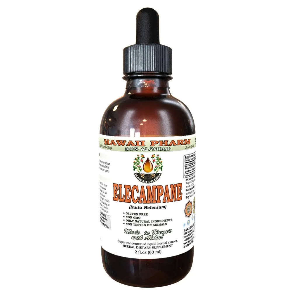 Organic Elecampane Alcohol-Free Liquid Extract 2 oz - Premium Herbal Supplement Glycerite