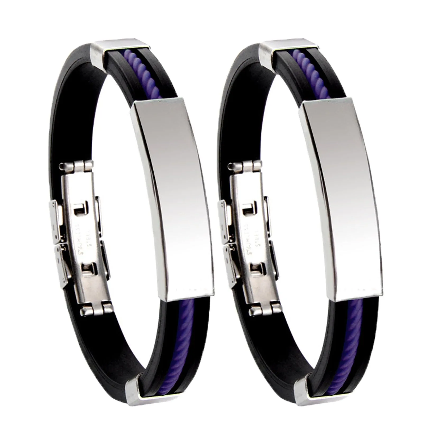 Oveallgo Titanium Wristband Pro - Therapeutic Slimming Bracelet for Men & Women (2PCS-Purple)