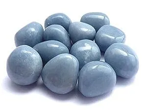 Pachamama Essentials Angelite Tumbled Stone - Healing Stone, 20-25 mm, Natural Gemstone