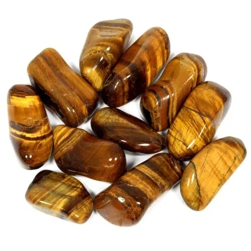 Pachamama Essentials Gold Tiger Eye Tumbled Healing Stone 20-25mm for Courage & Manifestation