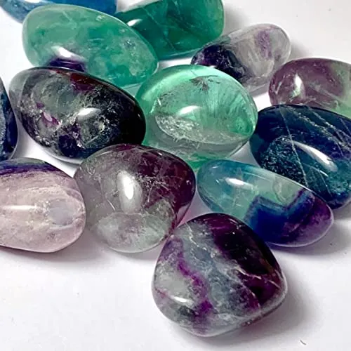 Pachamama Essentials Rainbow Fluorite Tumbled Stone 20-25mm - Healing & Grounding Crystal