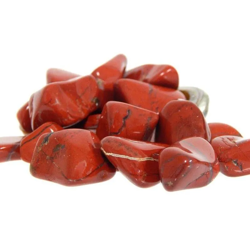 Pachamama Essentials Red Jasper Tumbled Stones - Healing Crystals 20-25mm (Set of 5)