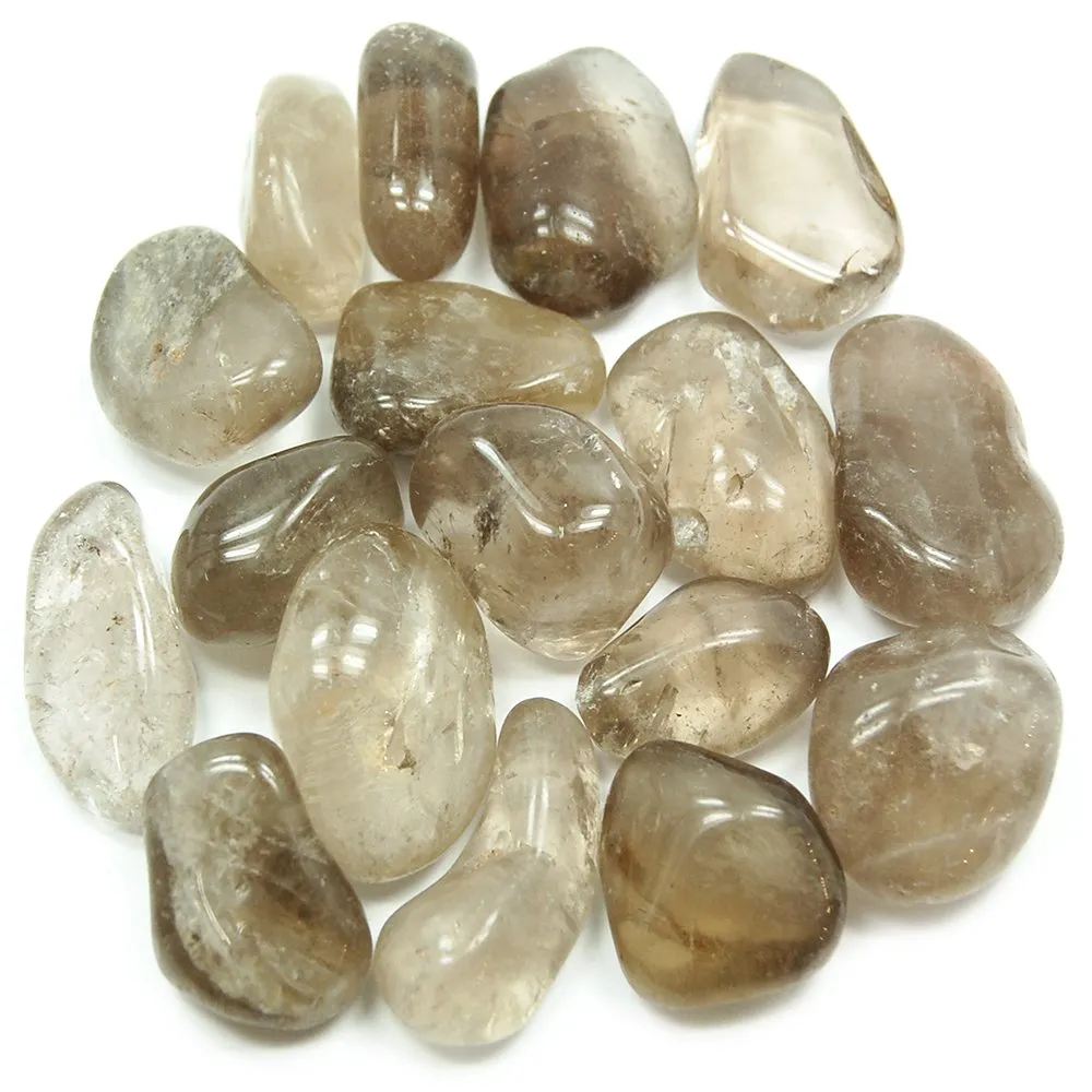 Pachamama Essentials Smoky Quartz Tumbled Healing Stones 20-25mm - Grounding & Stress Relief