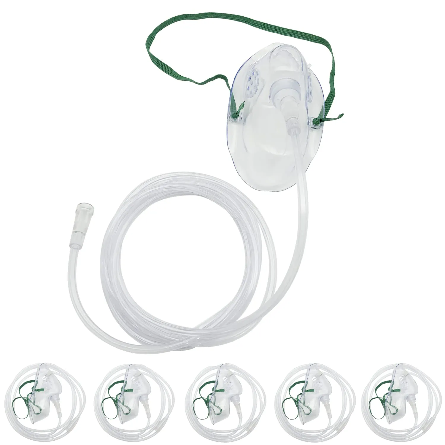 Pediatrics Oxygen Mask with 7ft Tubing, Adjustable Strap, DEHP-Free, Latex-Free, Comfortable Fit