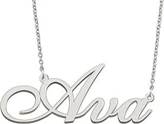 Personalized Custom Name Necklace - Women's Stainless Steel Nameplate Chain, Gold/Silver, 18'+2'