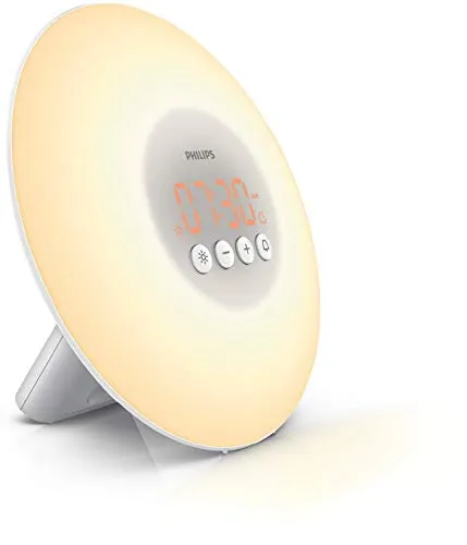 Philips SmartSleep Wake-Up Light Therapy Alarm Clock, Sunrise Simulation, White, HF3500/60