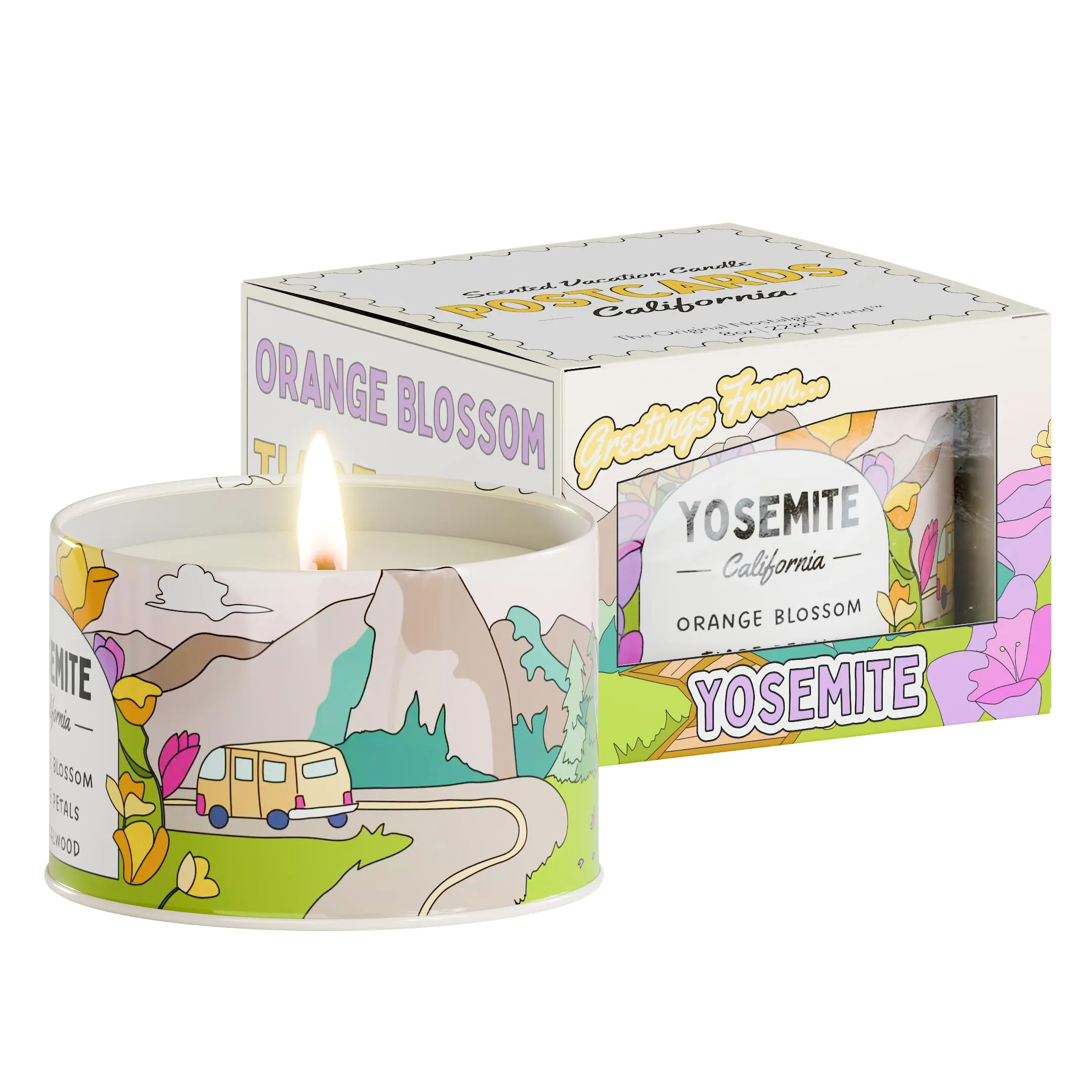 Postcards Yosemite Candle