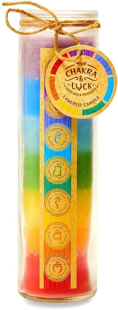 Premium Seven Chakras Layered Candle