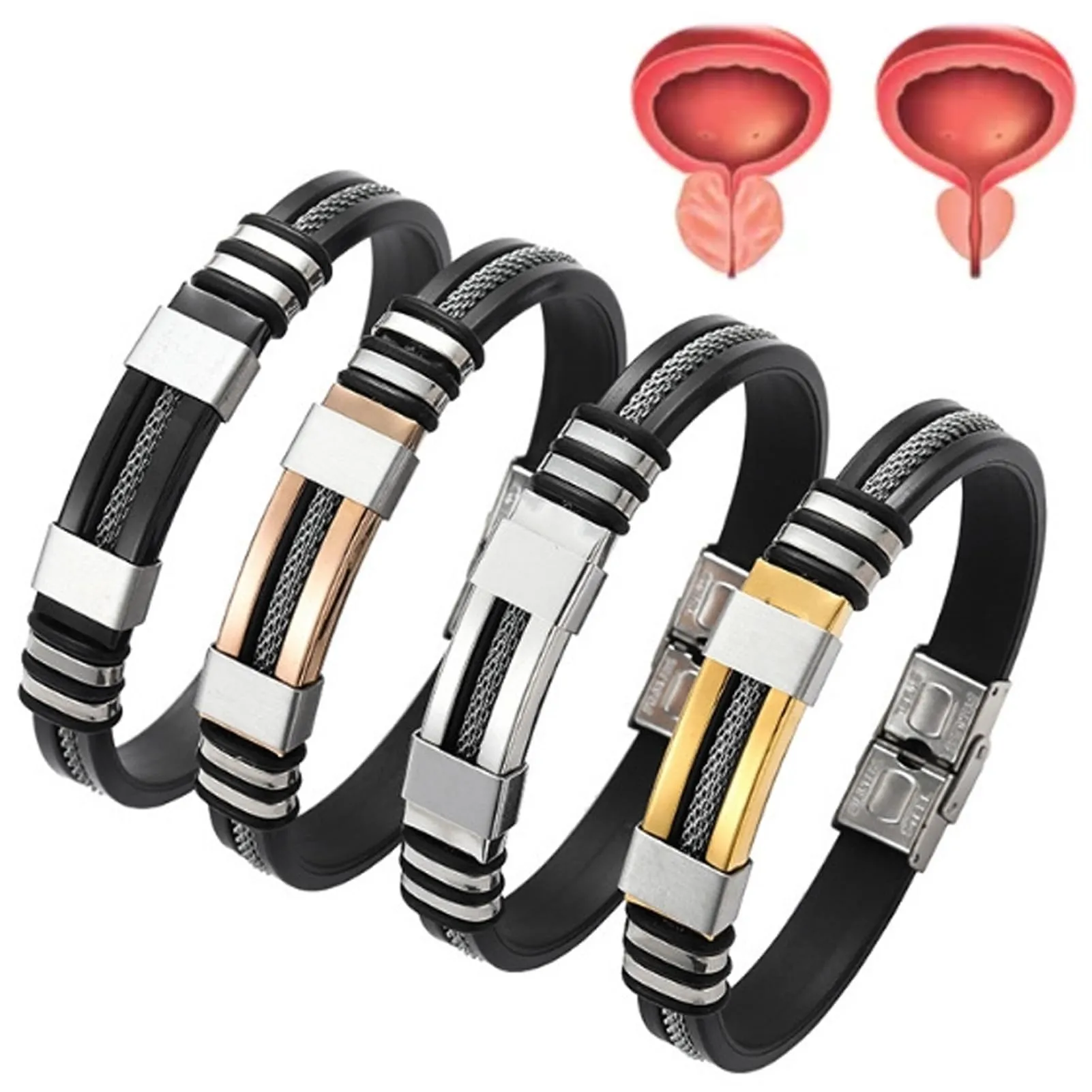 ProstaPower Magnetic Copper Wristband - 4Pcs Therapy Bracelet for Men & Women, Gold/Black/Silver/RoseGold