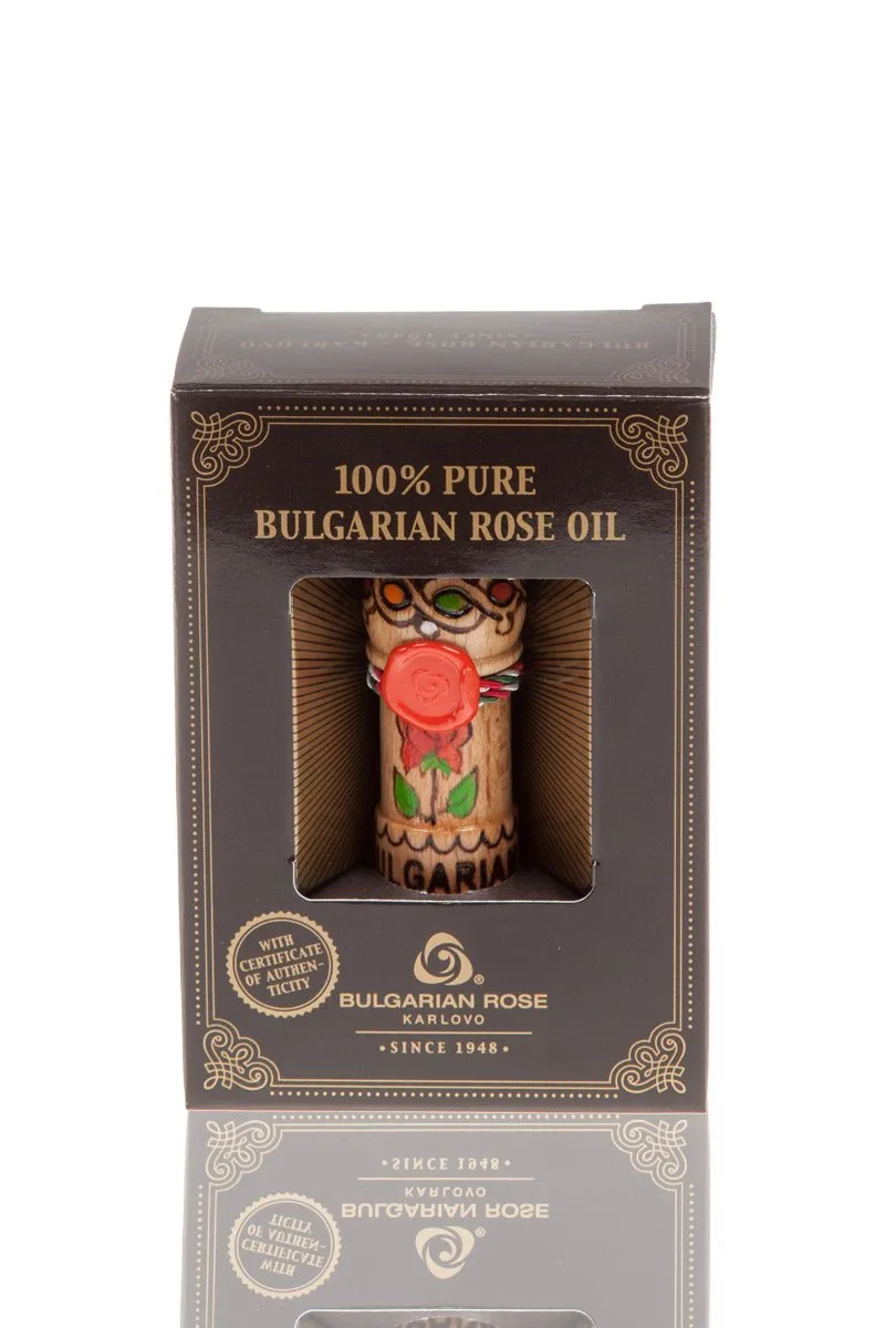 Pure 100% Essential Rose Oil Otto Bulgarian Rosa Damascena Therapeutic Grade 0.5 ml