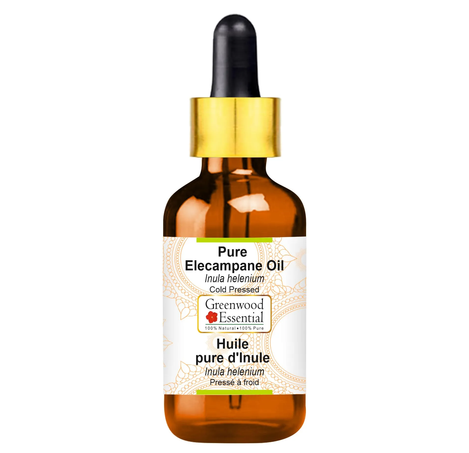 Pure Elecampane Oil 15ml - Natural Therapeutic Grade Cold Pressed with Glass Dropper