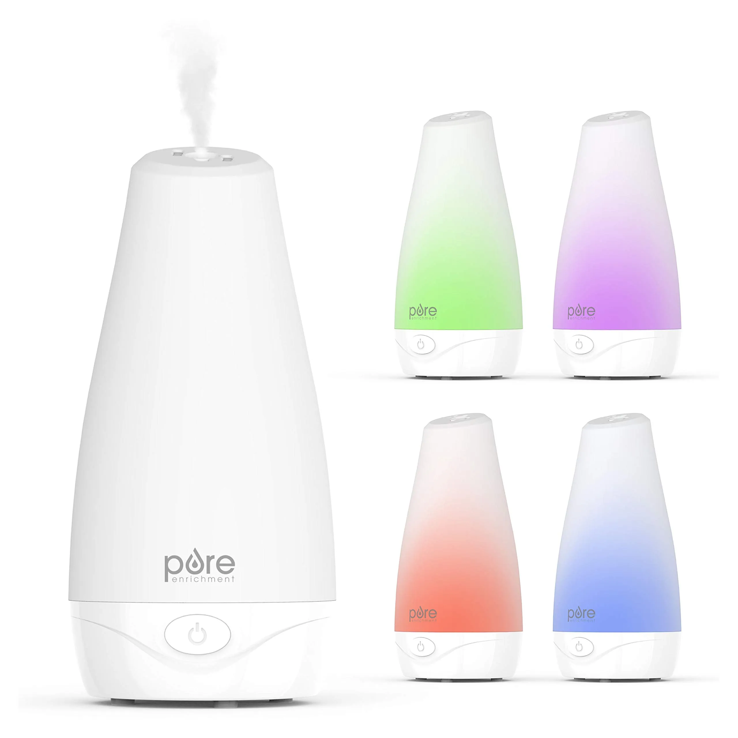 Pure Enrichment PureSpa Essential Oil Diffuser - 100ml Ultrasonic Aromatherapy, 7-Hour Mood Light