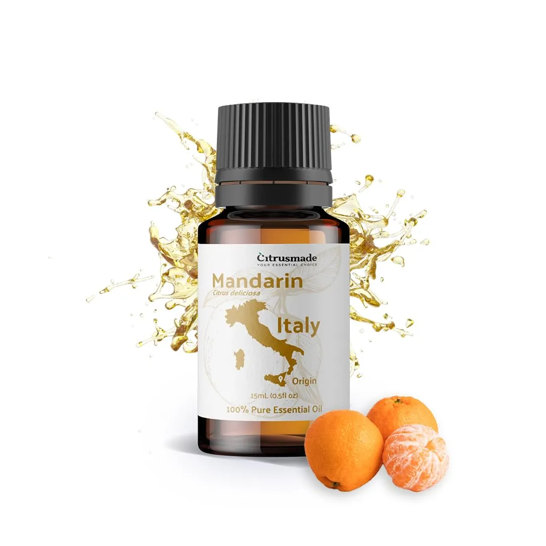 Pure Mandarin Essential Oils 15ml - Aromatherapy Diffusers & Humidifiers for Rest & Wellness