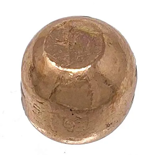 Pure Solid Copper Healing Sphere 13mm - Grounding, Prosperity, Luck with Description Card