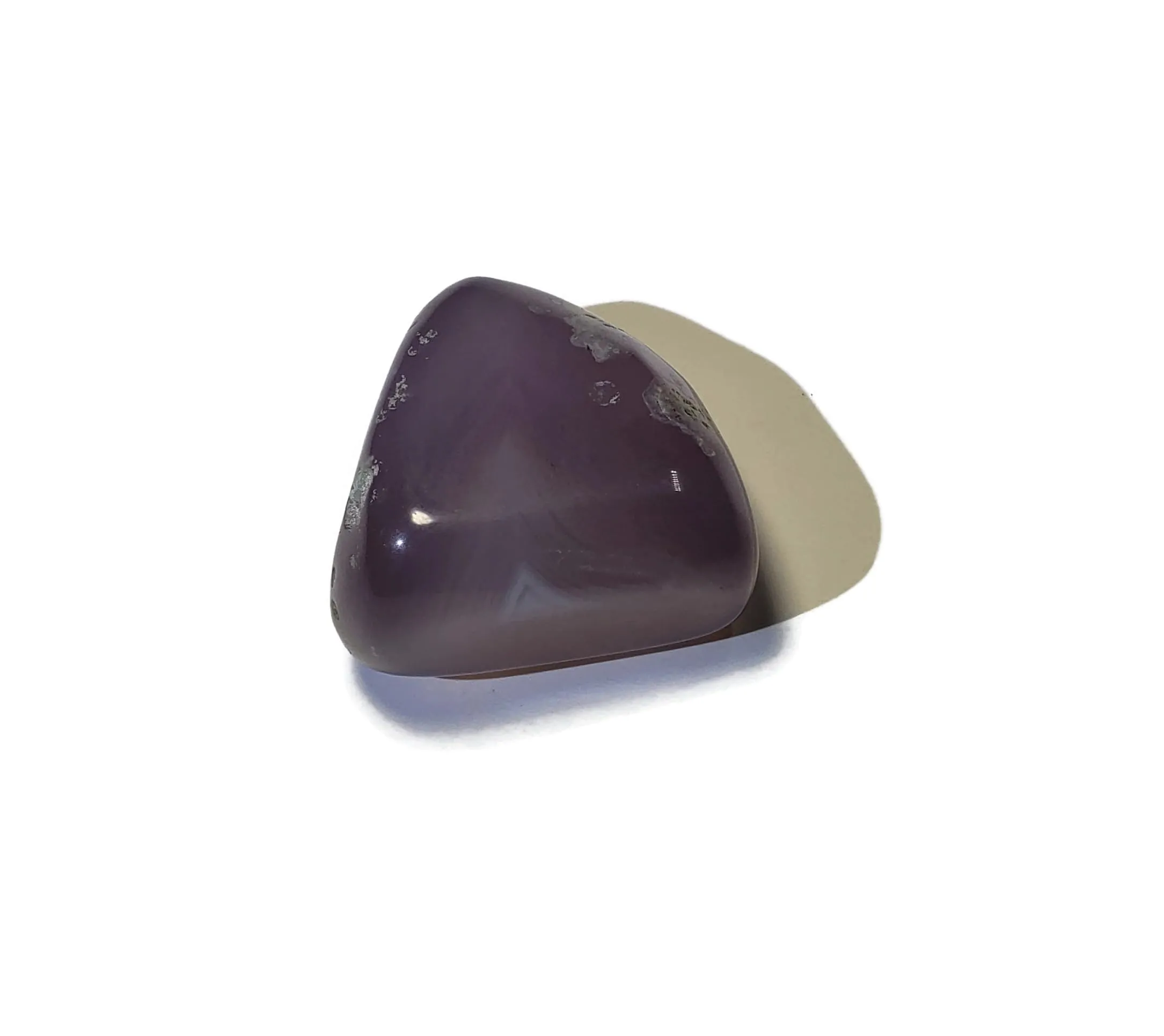 Purple Chalcedony Tumbled Healing Crystal Gemstone 1 Piece 23-32mm Premium Quality from Indonesia