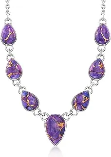 Purple Kingman Turquoise Necklace in Sterling Silver – Unique Artisan Jewelry for Women