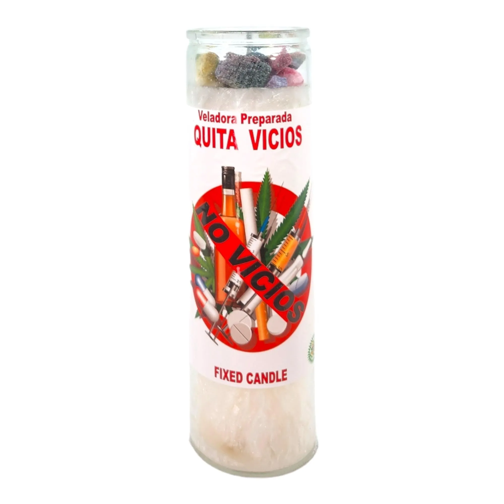 Quit Addiction-Palm Wax Spiritual Intention Spell Candle-White