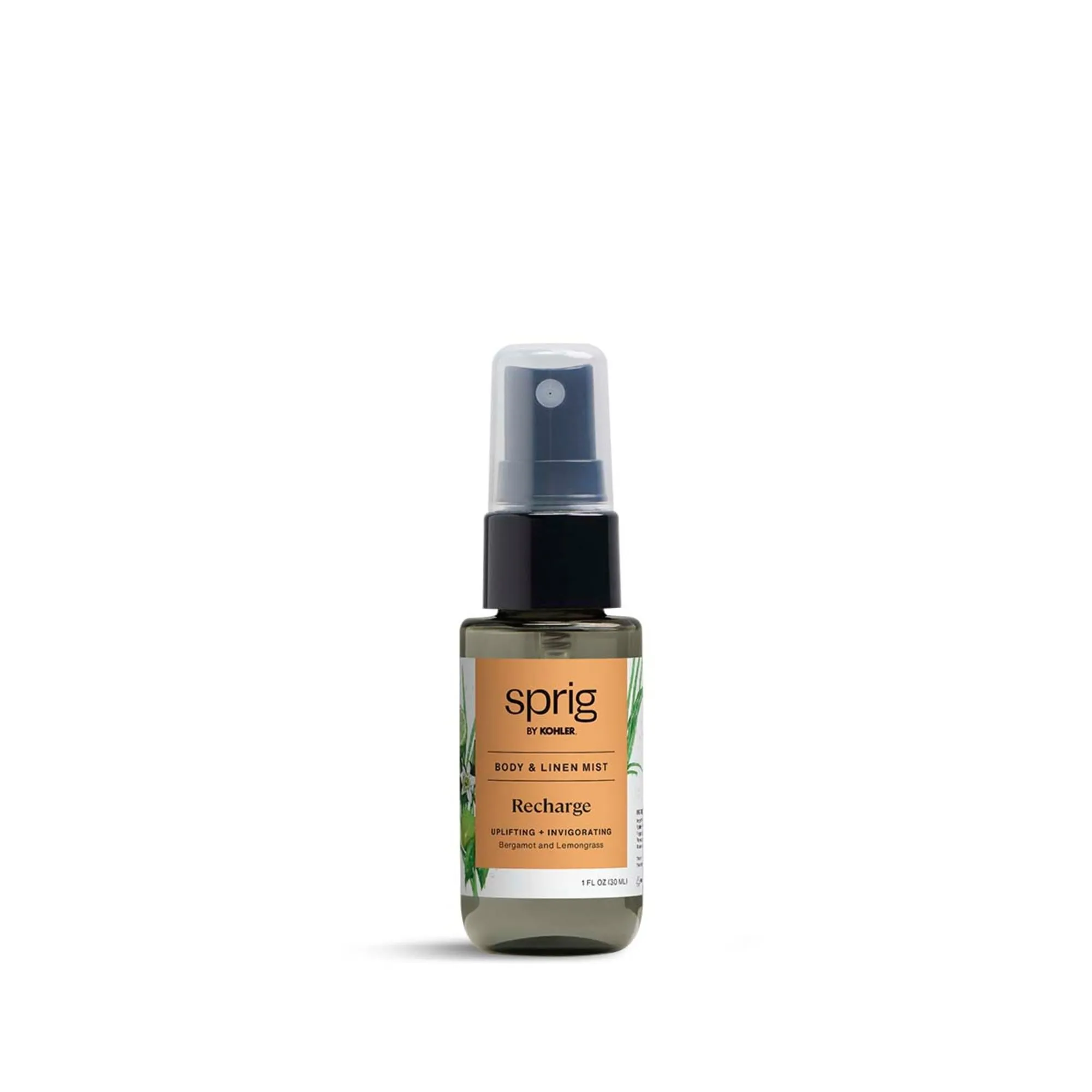 Recharge Body & Linen Mist - Uplifting Bergamot & Lemongrass Scent - Natural Ingredients