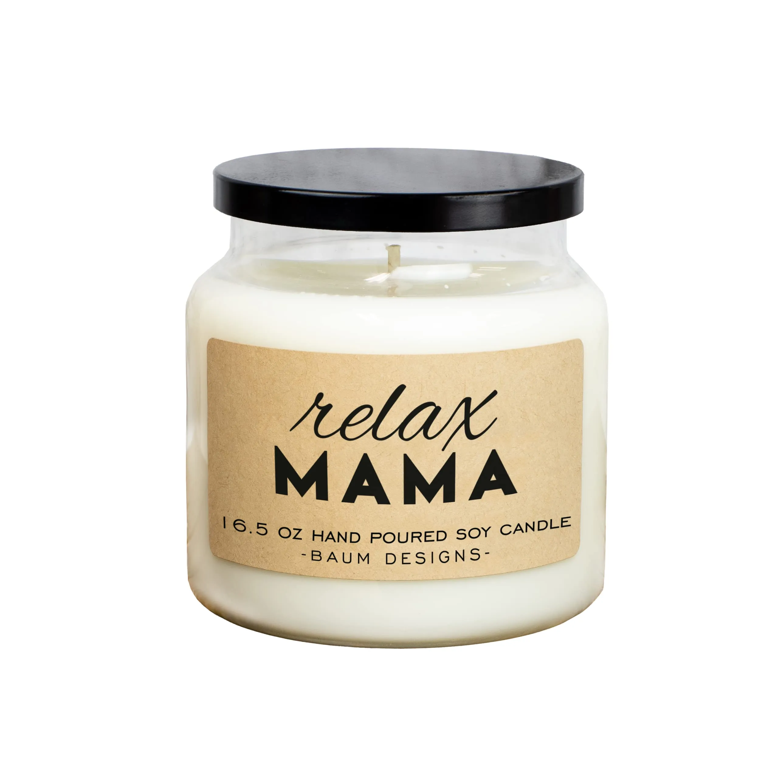 Relax Mama 16.5oz Soy Candle - White Sage & Lavender - Eco-Friendly, Toxin-Free, Long-Burning