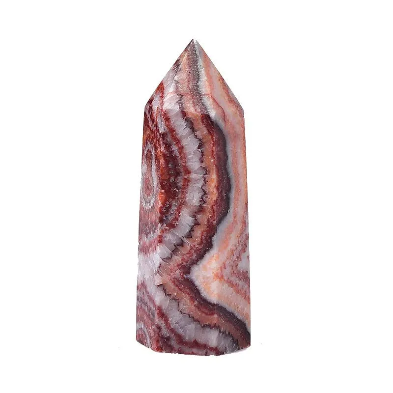 Rhodochrosite Pork Stone Obelisk Tower Healing Crystal Points 50-60mm by Marka Jewelry