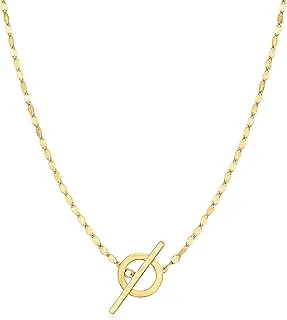 Ross-Simons 14kt Yellow Gold Lumachina-Chain Toggle Necklace - 16 inches, Elegant Italian Design