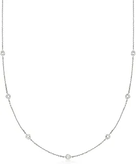 RS Pure Diamond Station Necklace in 14kt Gold - Elegant & Timeless Jewelry Piece