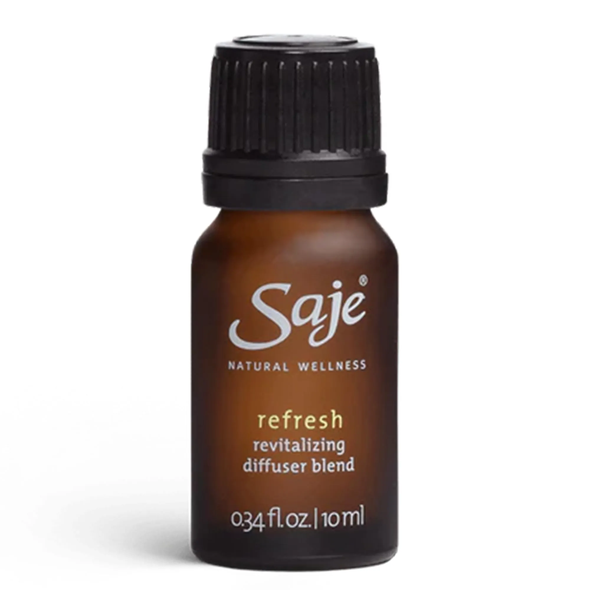 Saje Refresh Diffuser Blend Essential Oil 0.34 fl oz – Uplifting Spearmint, Lavender, Eucalyptus