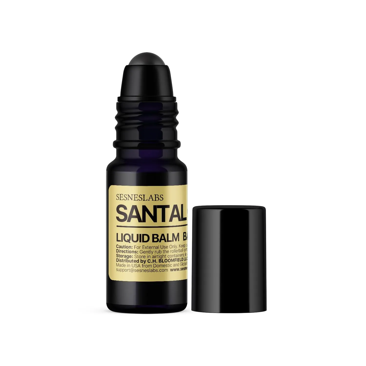 Santal Grass Roll-On Perfume 10ml - Alcohol-Free, Unisex Niche Scent with Eucalyptus & Sandalwood