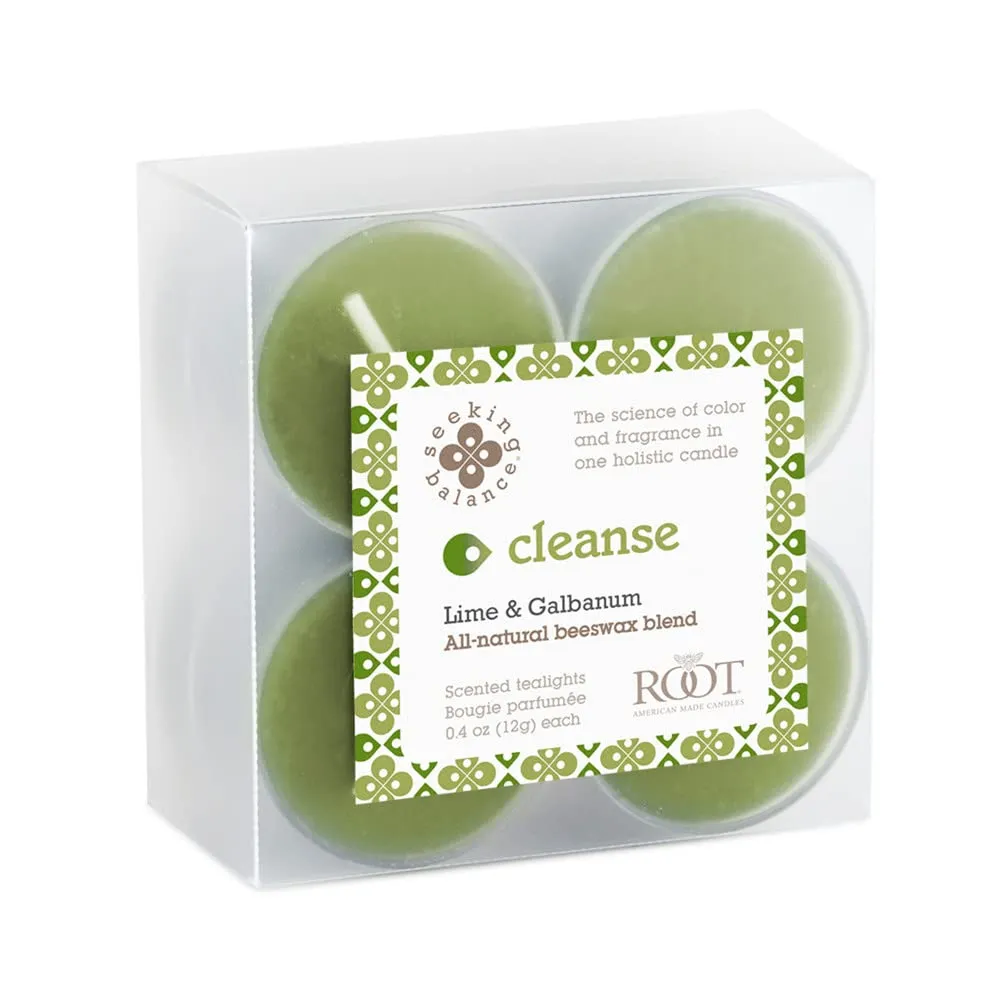 Scented Tealights Seeking Balance® 4-Hour Aromatherapy Candles, 8-Count, Cleanse: Lime + Galbanum