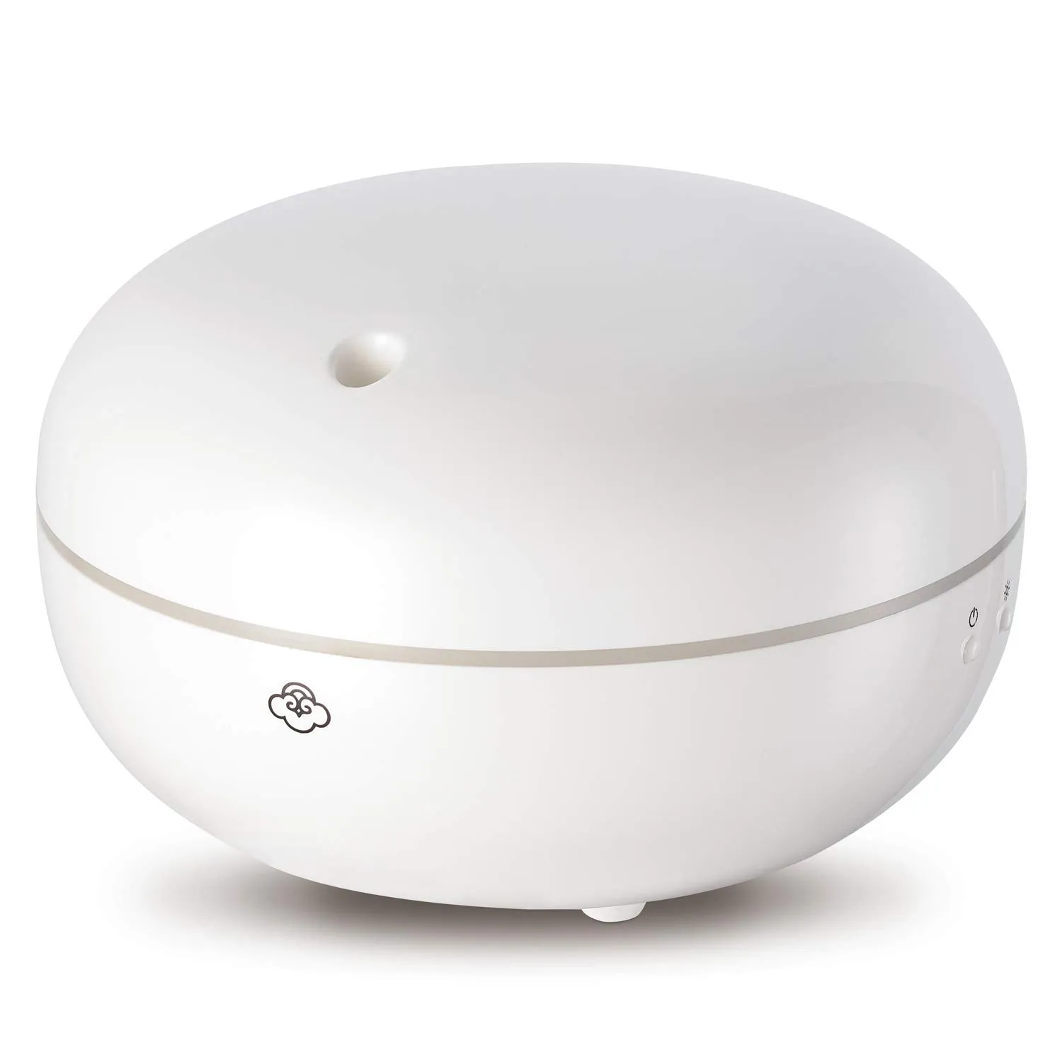 Serene House Ultrasonic Macaron Aromatherapy Diffuser - White, 250ml, Optional Warm White Light