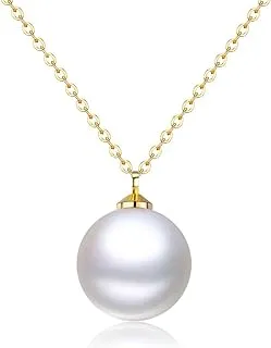 Shell Pearl Necklace 18k Gold Plated Adjustable Pendant Jewelry Gift for Women