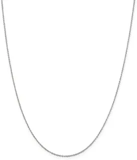 Solid 925 Sterling Silver 0.5mm Cable Chain Necklace for Elegant Everyday Wear