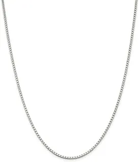 Solid 925 Sterling Silver 2mm Box Chain Necklace with Secure Lobster Lock Clasp