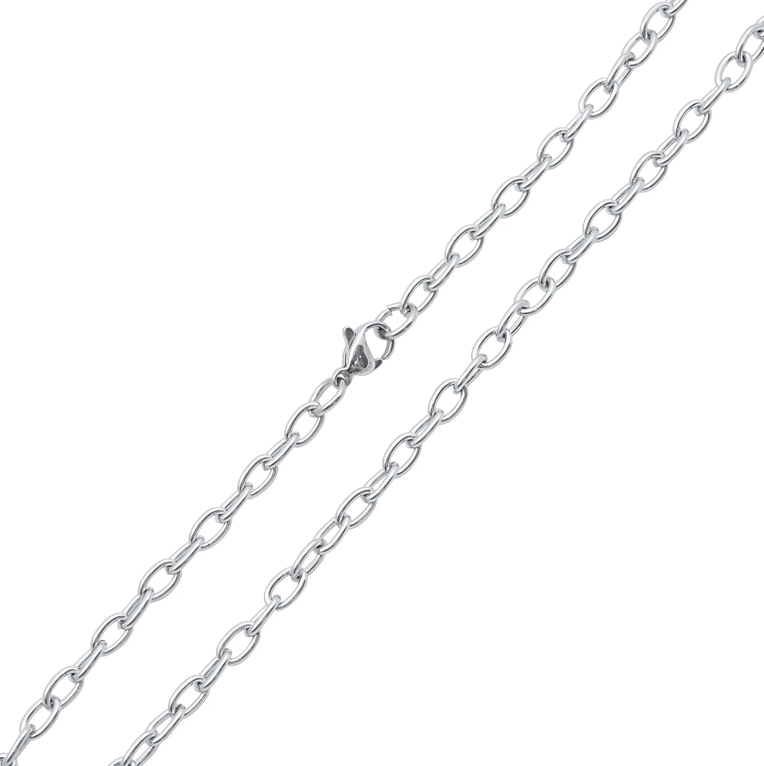 Stainless Steel Rolo Cable Chain Necklace Unisex 18-36 Inch, 1.1MM/2.3MM/3.1MM Width Options