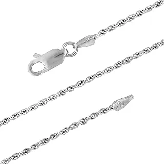 Sterling Silver 1.3mm Diamond-Cut Rope Chain Necklace 14-36 Inch Solid Italian Nickel-Free