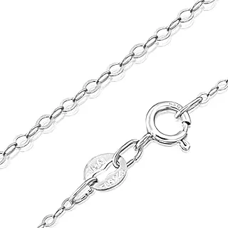 Sterling Silver 1mm Super Thin Delicate Flat Cable Chain Necklace 14-36 inch