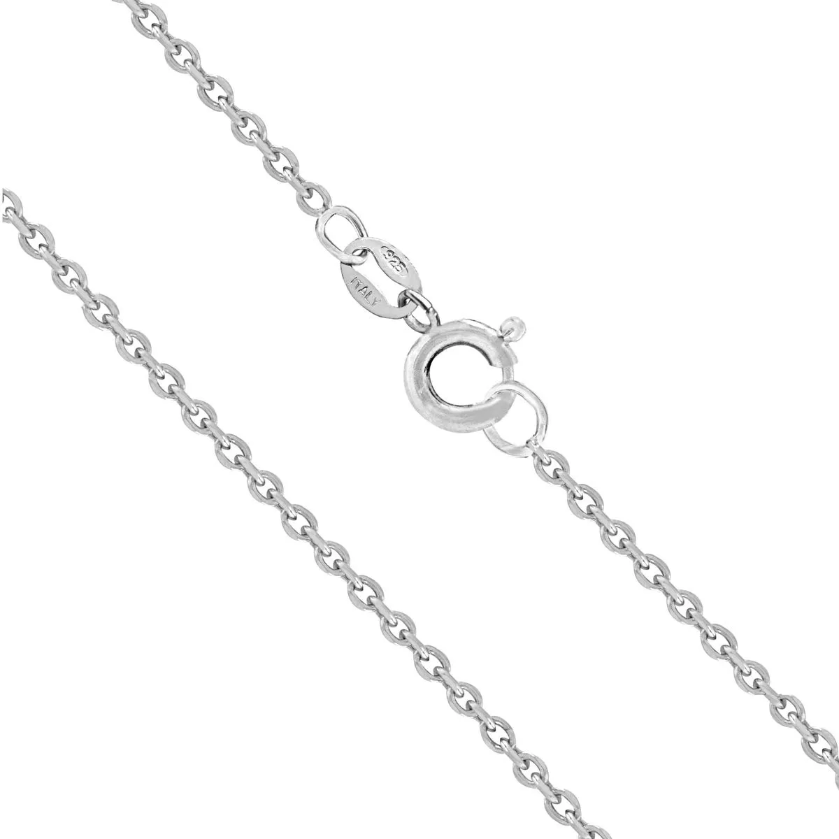 Sterling Silver Chain Necklace for Women 1mm Tarnish Resistant, Hypoallergenic, Italian Made