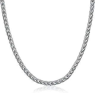 Sterling Silver Italian 2.5MM Solid Franco Square Box Link Chain Necklace