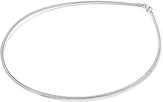 Sterling Silver Round Omega Snake Chain 1.3mm Solid 925 Italy Wire Necklace