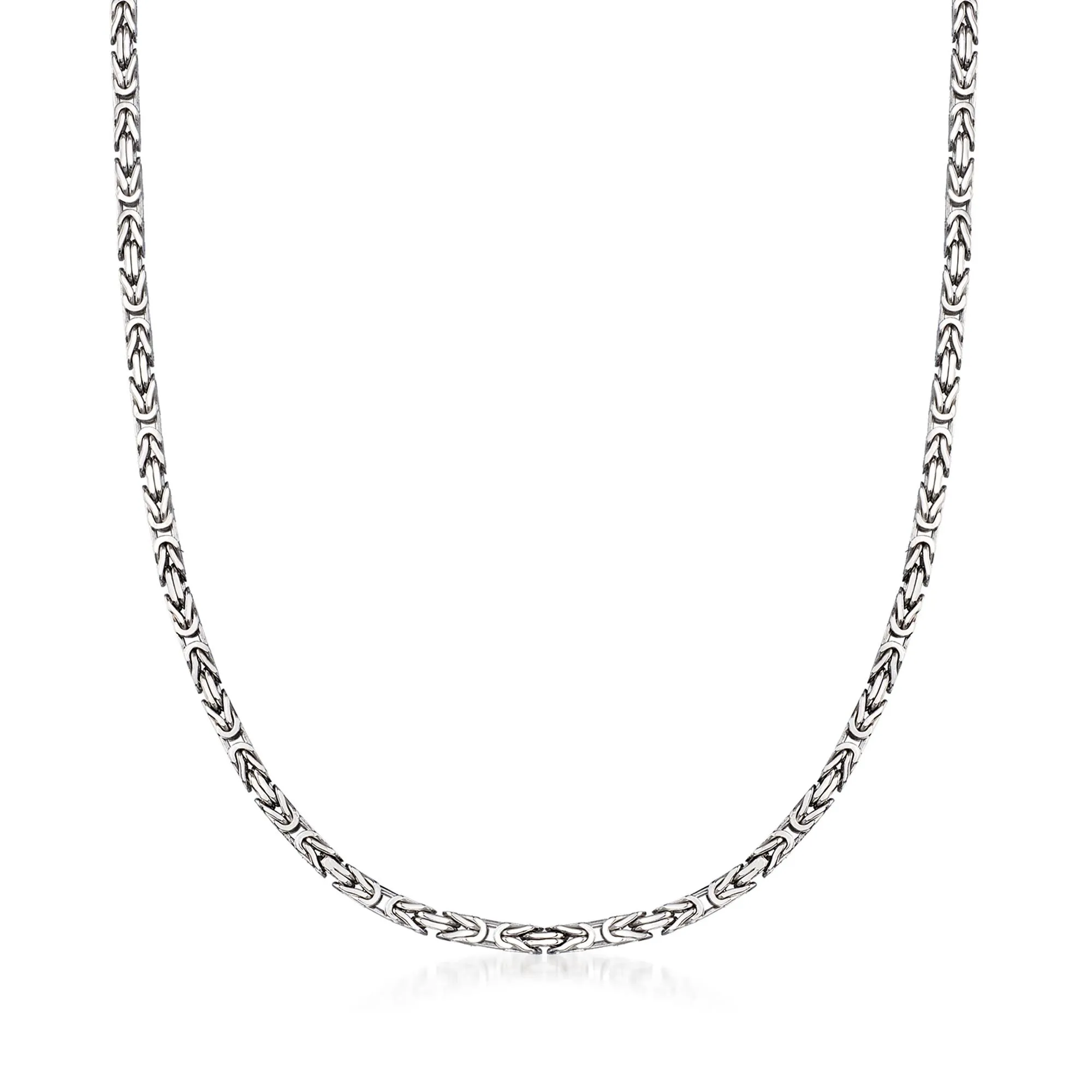 Sterling Silver Square Byzantine Necklace for Women, 2.3mm Chain, Polished Finish, Ross-Simons