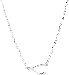 Sterling Silver Wishbone Necklace - Elegant Jewelry for Good Luck and Style